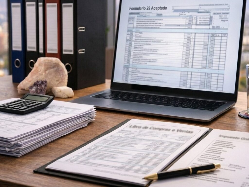 Servicio de contabilidad mensual, conciliaciones bancarias y declaración de Formulario 29 para empresas y PYMES